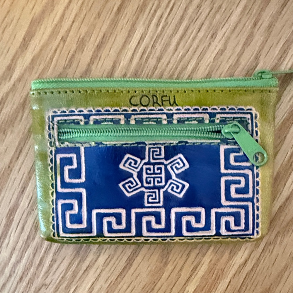 Green and Blue Patterned Women's Bag